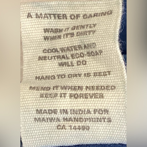 Maiwa indigo summer weight cotton drawstring pants lg. - Picture 14 of 15